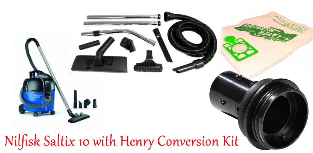 Nilfisk Saltix 10 with complete conversion kit to take Henry tools and accessories and any other 32mm attachments  Radford Vac Centre  - 1
